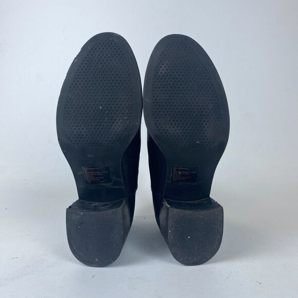 Steve Madden Erika Chelsea‎ Ankle Bootie Womens 8M Black Leather Elastic Goring - Picture 6 of 12